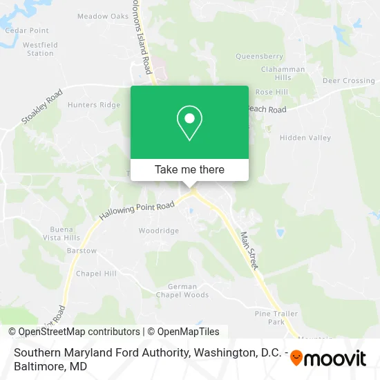 Southern Maryland Ford Authority map