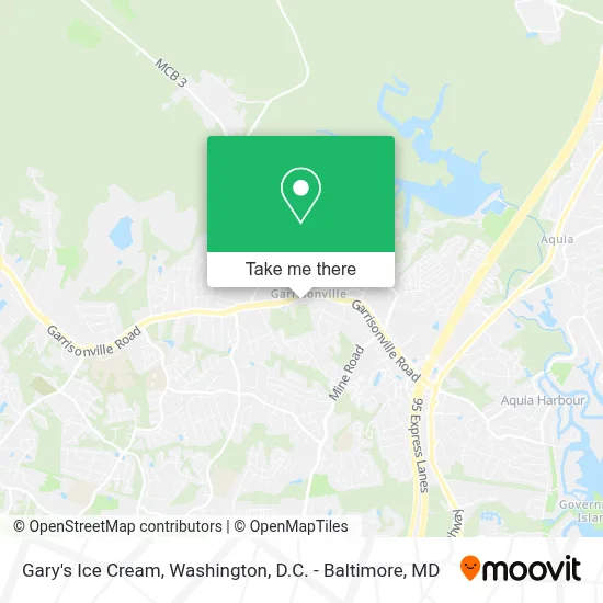 Gary's Ice Cream map