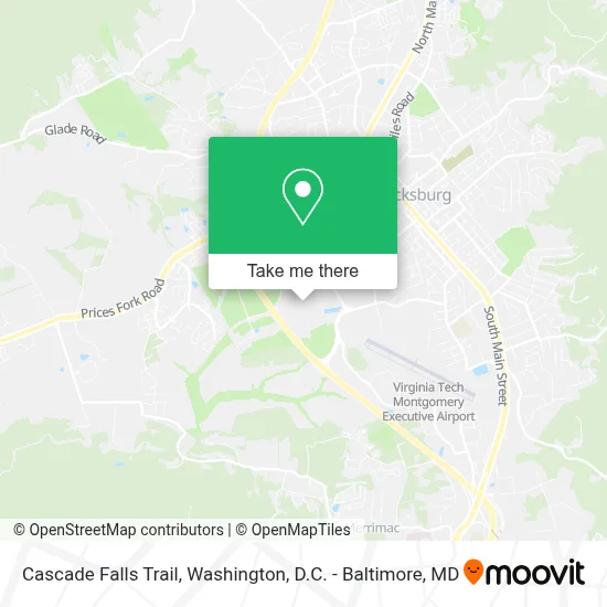 Cascade Falls Trail map