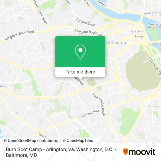 Burn Boot Camp - Arlington, Va map