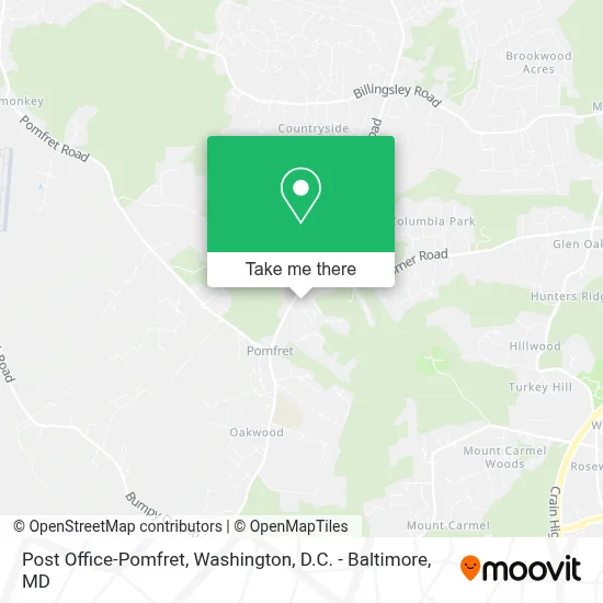 Post Office-Pomfret map