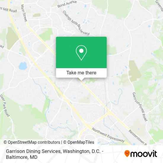 Garrison Dining Services map