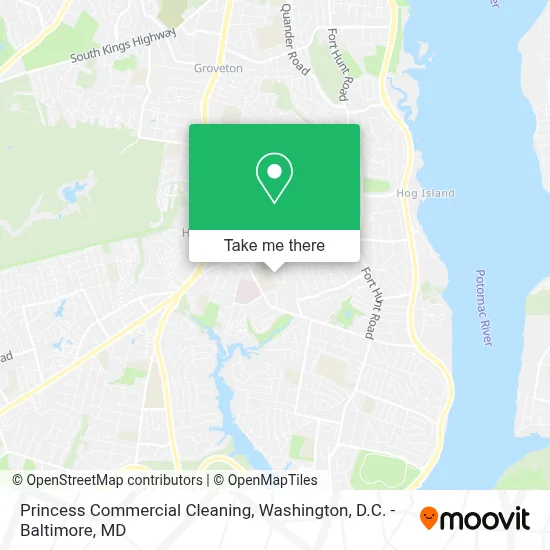 Princess Commercial Cleaning map