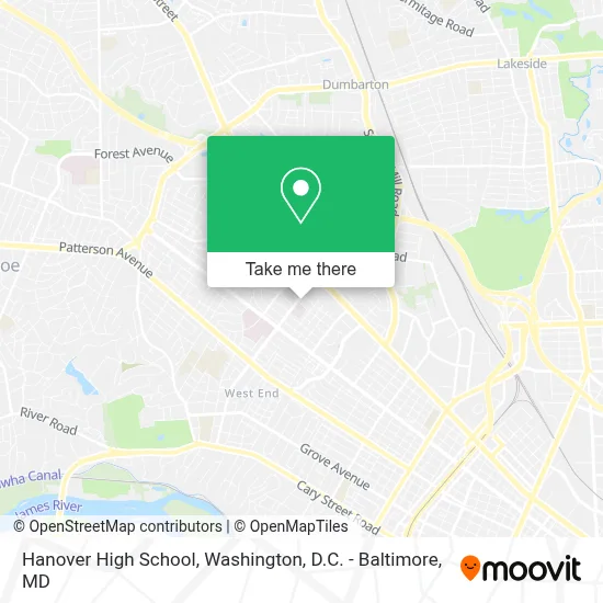 Hanover High School map