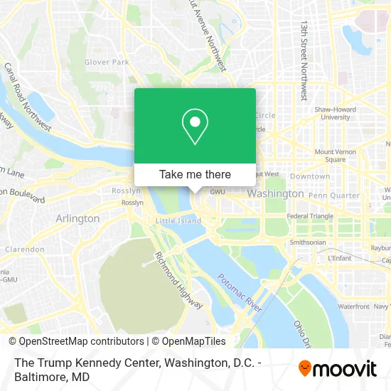 The Trump Kennedy Center map
