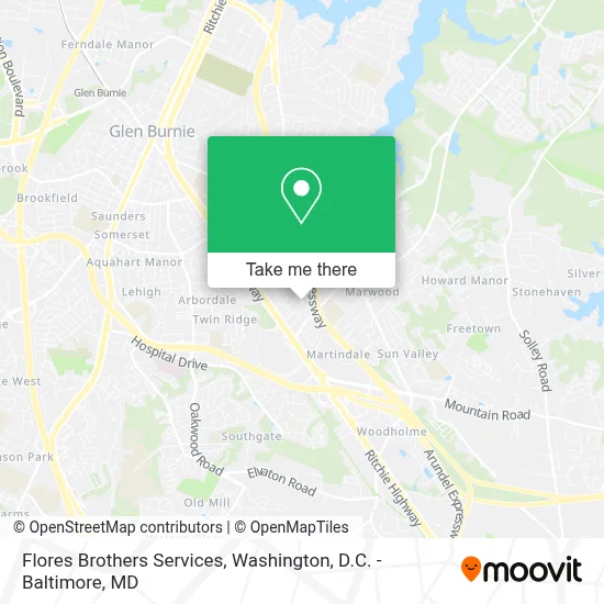 Flores Brothers Services map
