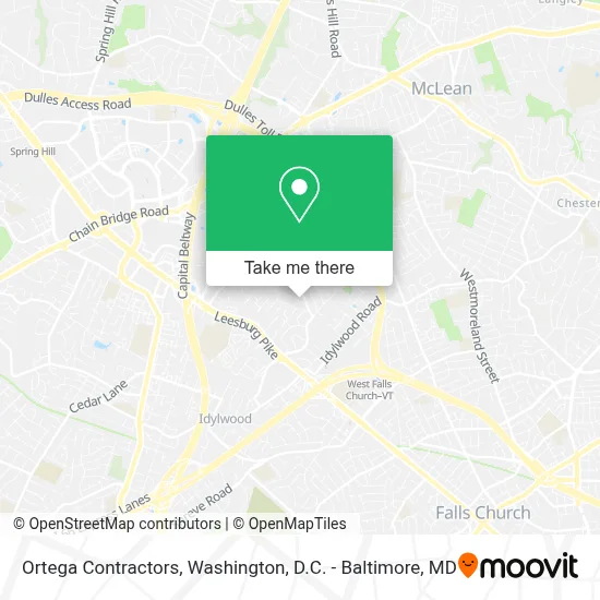 Ortega Contractors map