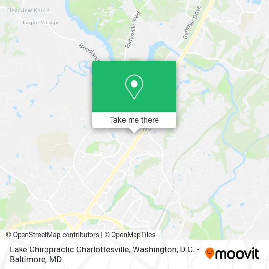 Lake Chiropractic Charlottesville map
