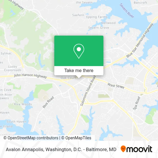 Avalon Annapolis map