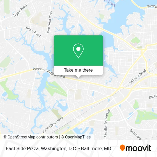 East Side Pizza map