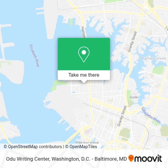 Odu Writing Center map