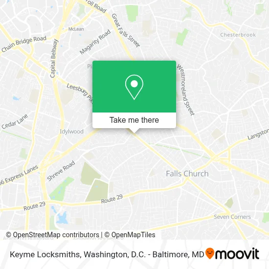 Keyme Locksmiths map