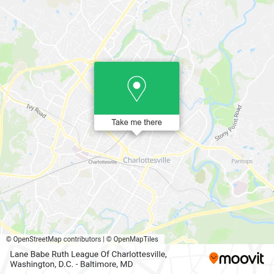 Lane Babe Ruth League Of Charlottesville map