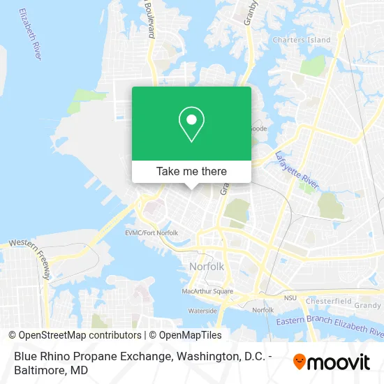 Blue Rhino Propane Exchange map
