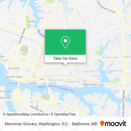 Merrimac Grocery map