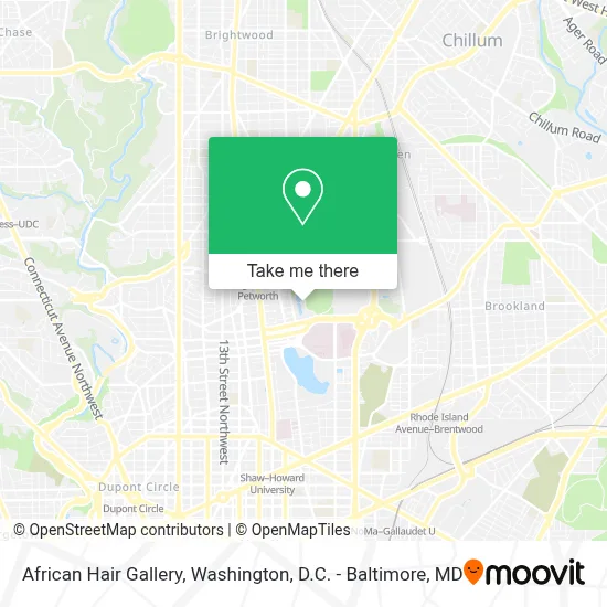 African Hair Gallery map