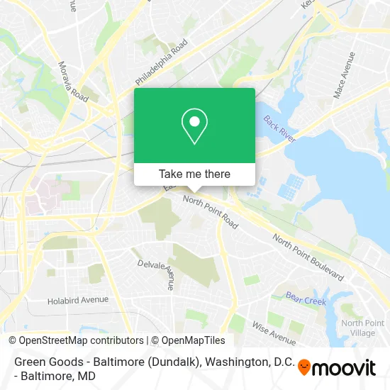 Green Goods - Baltimore (Dundalk) map