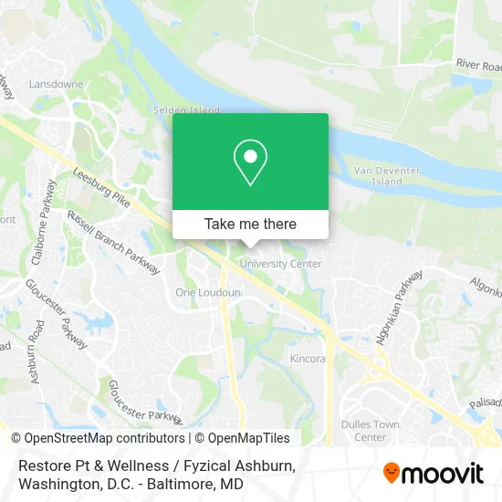 Restore Pt & Wellness / Fyzical Ashburn map