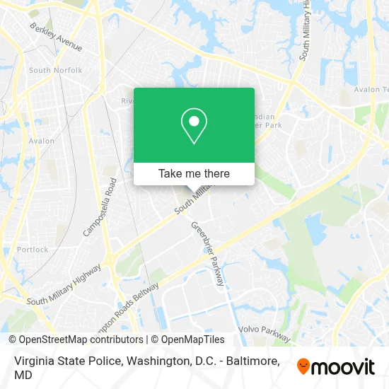 Virginia State Police map
