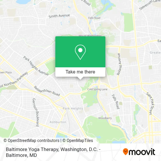 Baltimore Yoga Therapy map