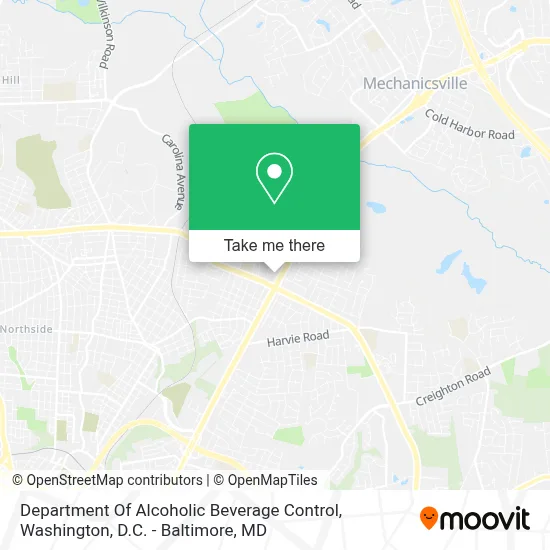 Department Of Alcoholic Beverage Control map