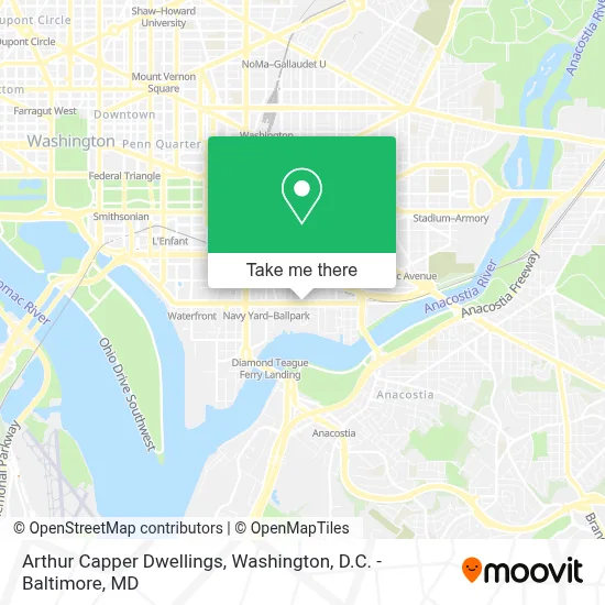 Arthur Capper Dwellings map