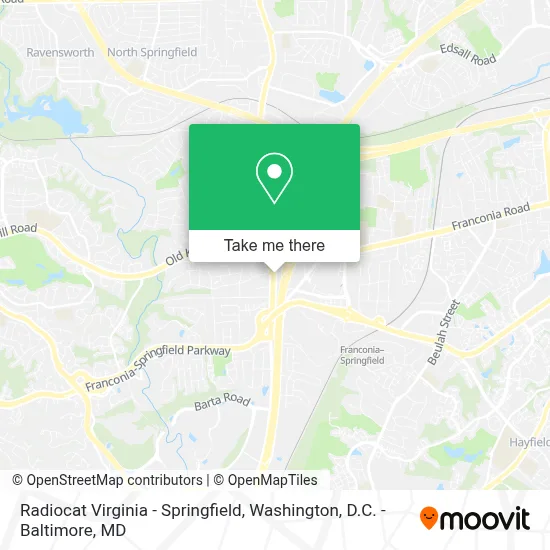 Radiocat Virginia - Springfield map