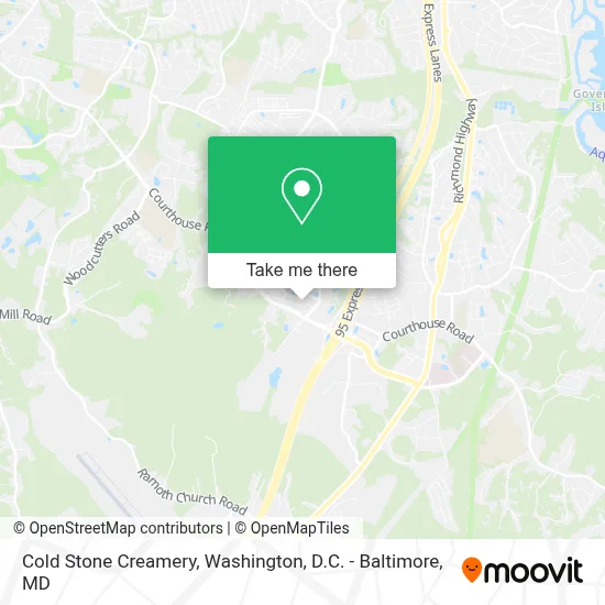 Cold Stone Creamery map