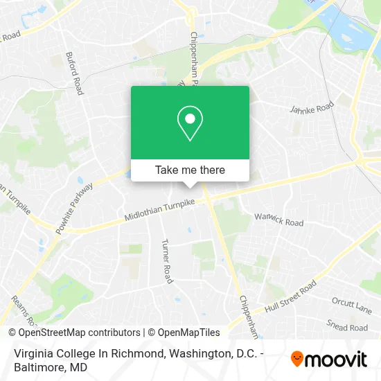 Virginia College In Richmond map
