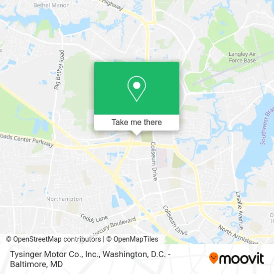 Tysinger Motor Co., Inc. map