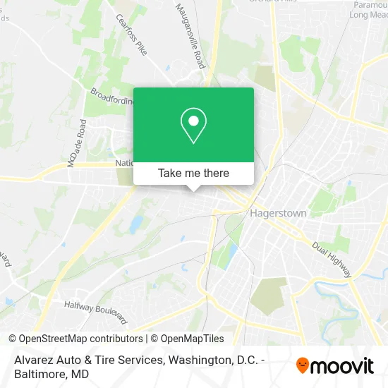Alvarez Auto & Tire Services map