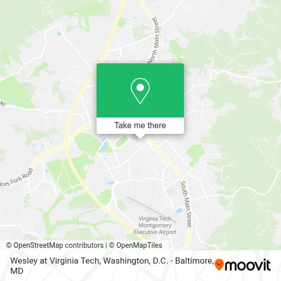 Wesley at Virginia Tech map