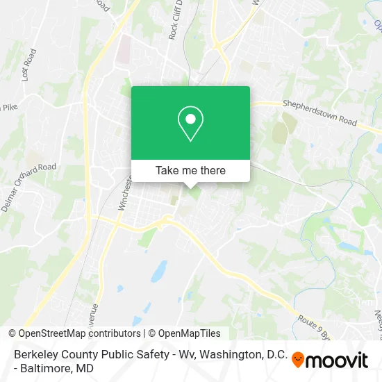 Berkeley County Public Safety - Wv map