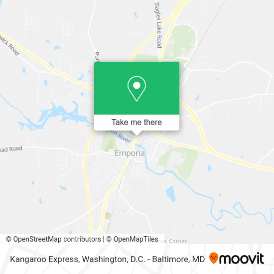 Kangaroo Express map