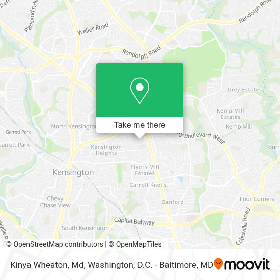 Kinya Wheaton, Md map