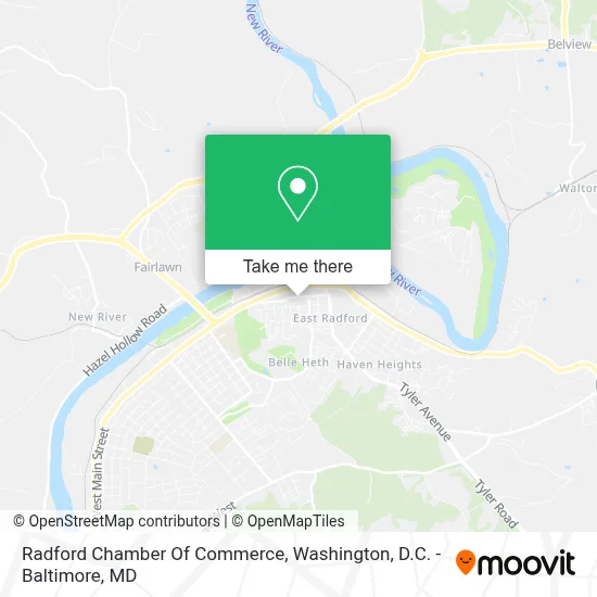 Radford Chamber Of Commerce map