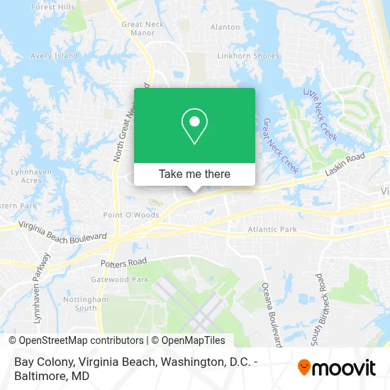 Bay Colony, Virginia Beach map