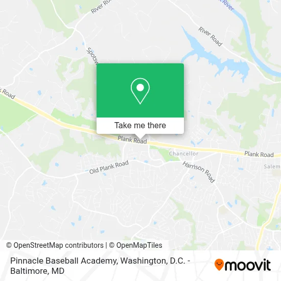 Pinnacle Baseball Academy map