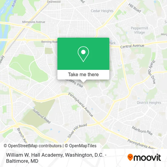 William W. Hall Academy map
