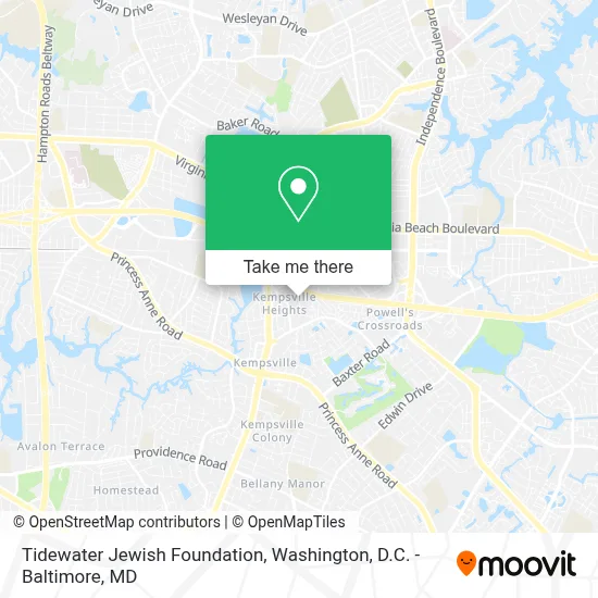 Tidewater Jewish Foundation map