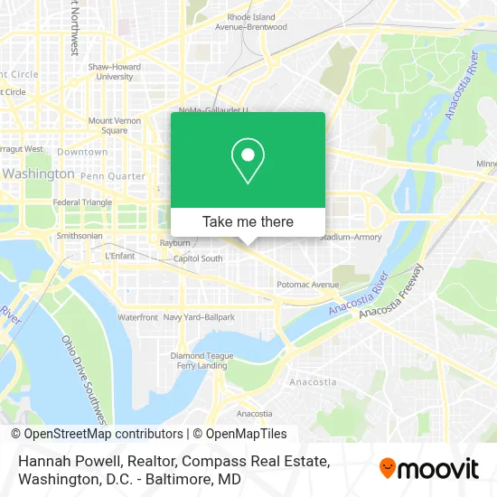 Hannah Powell, Realtor, Compass Real Estate map