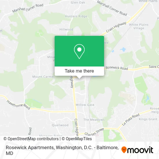 Rosewick Apartments map