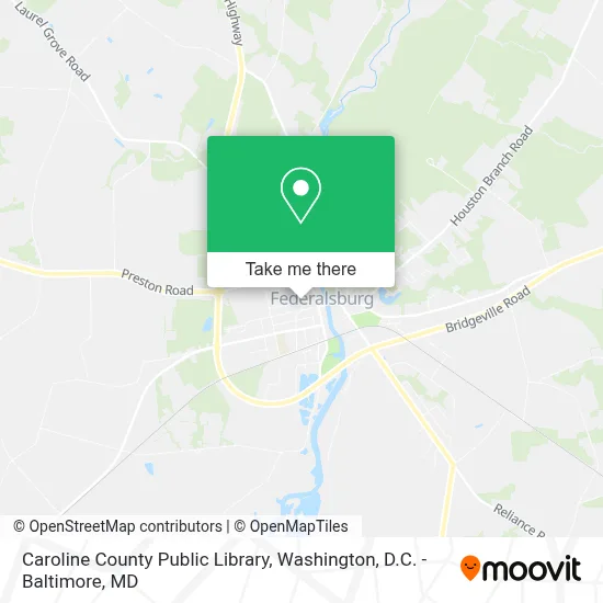 Caroline County Public Library map
