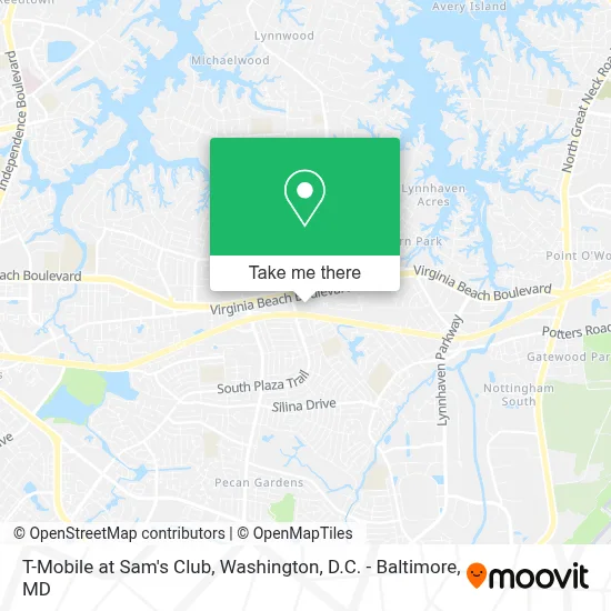 T-Mobile at Sam's Club map
