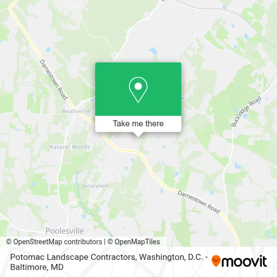 Potomac Landscape Contractors map