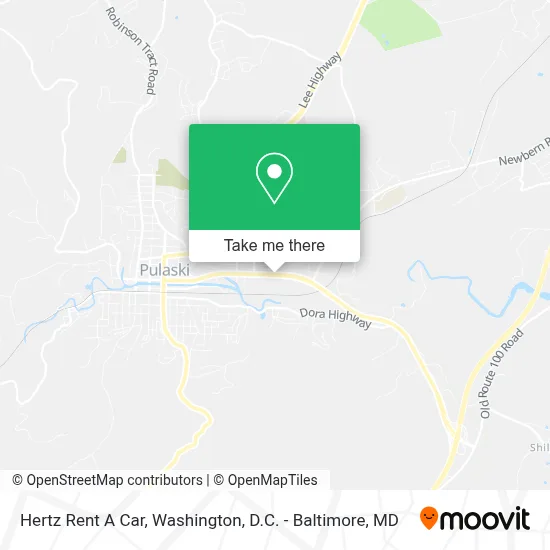 Hertz Rent A Car map