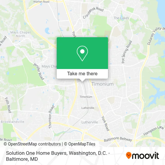 Solution One Home Buyers map