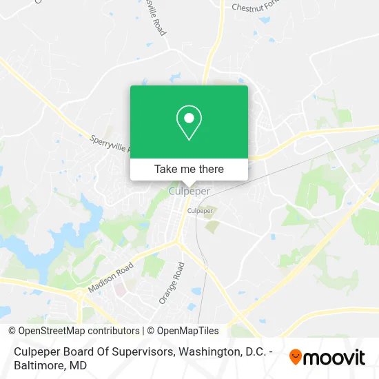 Culpeper Board Of Supervisors map