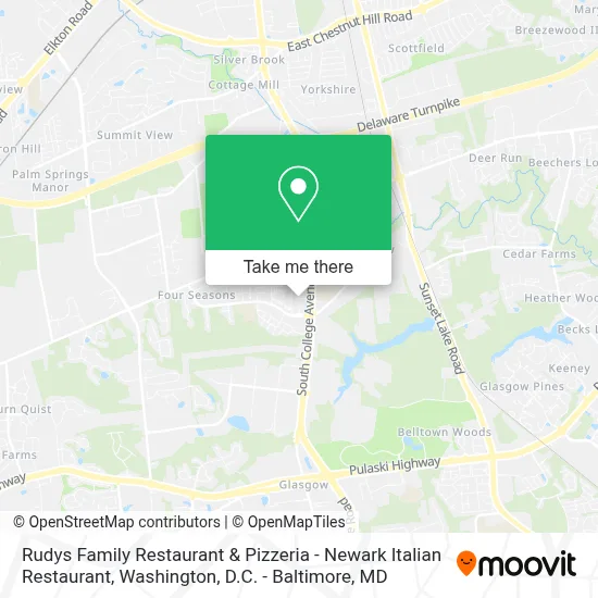 Rudys Family Restaurant & Pizzeria - Newark Italian Restaurant map