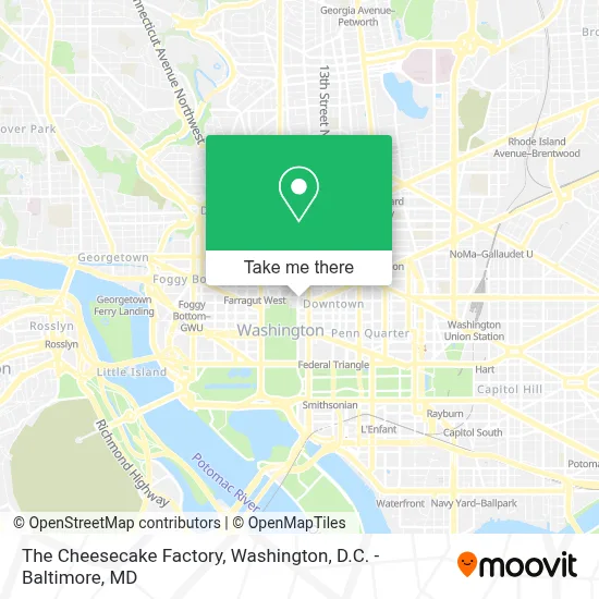 The Cheesecake Factory map